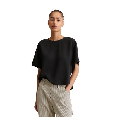 Chemisier à crop relaxed en TENCEL™ Lyocell MARC O’POLO DENIM