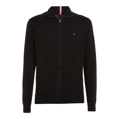 Gilet zippé, col montant en coton et cachemire TOMMY HILFIGER