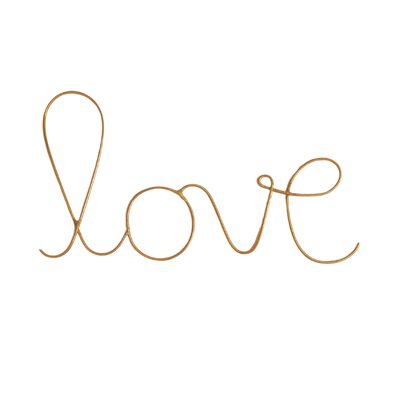 Mot fil de laiton doré "LOVE" HOME MAISON
