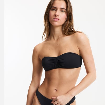 Bikini 2 Pièces Sans Bretelles - Coupe Haute - Maillot De Bain Femme - Polyester/Élasthanne - S M L