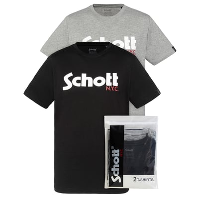 Pack de 2 t-shirts logo SCHOTT