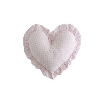 Coussin cœur vichy à volants NEXT