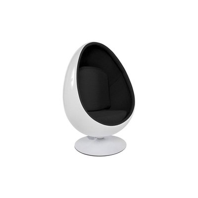 Fauteuil design oeuf Uovo Noir et blanc KOKOON DESIGN