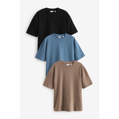 T-shirt décontracté épais, lot de 3 NEXT