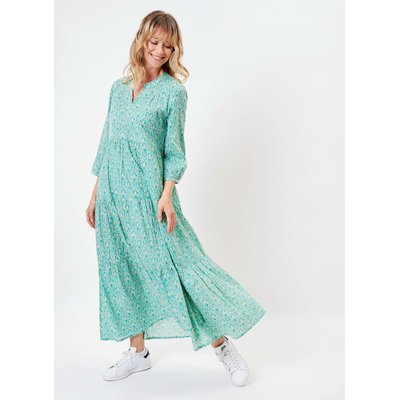 Robe longue voile de coton bio évasée CATALEYA LA FIANCÉE