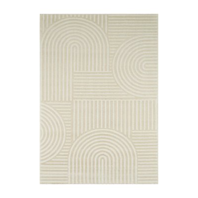 Tapis intérieur motif graphique arches créme JENNY SWEEEK