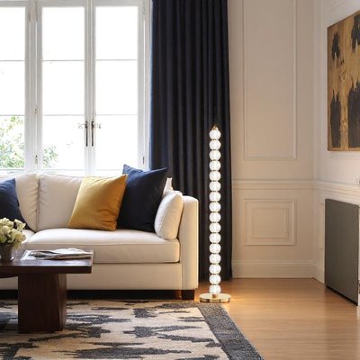 Lampadaire salon en verre - LED, perles ciselées BELLA PIER IMPORT
