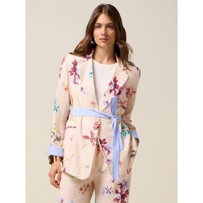 Blazer déstructuré à motif floral OLTRE