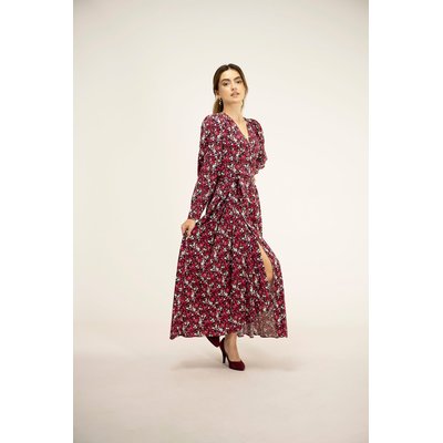 Robe longue col portefeuille CHARLOTTE NAF NAF