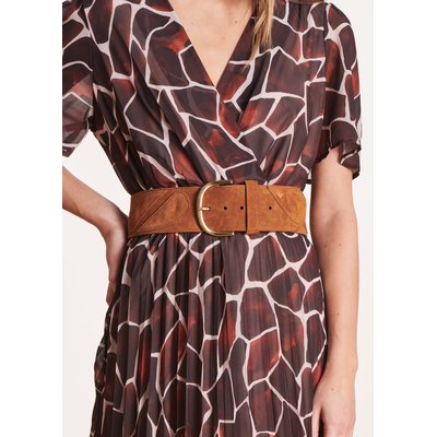 Ceinture large en cuir LA FEE MARABOUTEE