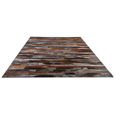 Tapis Patchwork en Cuir Véritable HOME MAISON