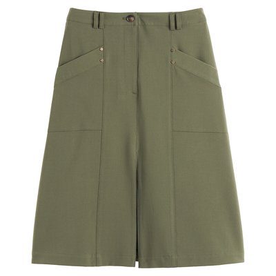 Gonna svasata con spacco davanti e tasche applicate LA REDOUTE COLLECTIONS