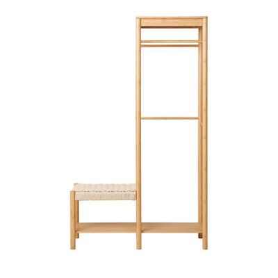 Vestiaire d'entrée en bambou et corde H165cm - Ember HOUSE NORDIC
