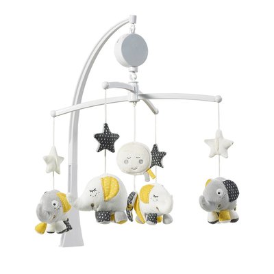 Mobile musical bébé Eléphant en coton SAUTHON