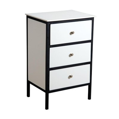 Commode tiroirs en bois et métal 3 tiroirs AUBRY GASPARD