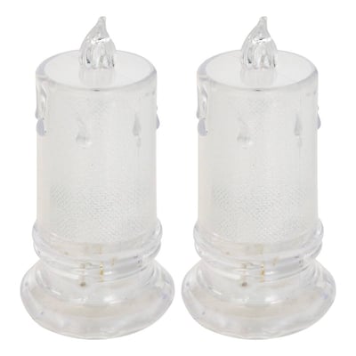 Lot de 2 bougies LED d'intérieur blanc chaud à piles ATMOSPHERA