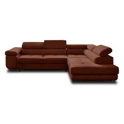 Canapé d'Angle Convertible en Velours côtelé 5 places - ZARIA LISA DESIGN