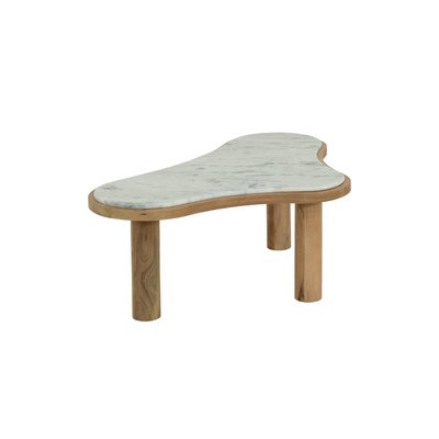 Table basse en bois de manguier et marbre  ADLER MADE IN MEUBLES 