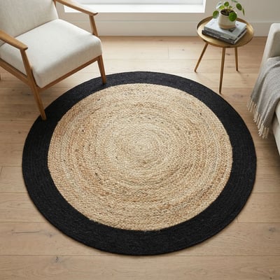 Tapis rond en jute et coton FUNNY JUTE THE DECO FACTORY