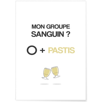 Affiche 'Mon Groupe Sanguin ?' L'AFFICHERIE