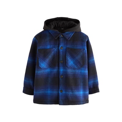 Veste-chemise à capuche/doublure peau lainée NEXT