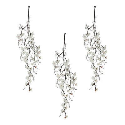 Chute artificielle cerisier blanc 78cm lot de 3 LIGNE DECO