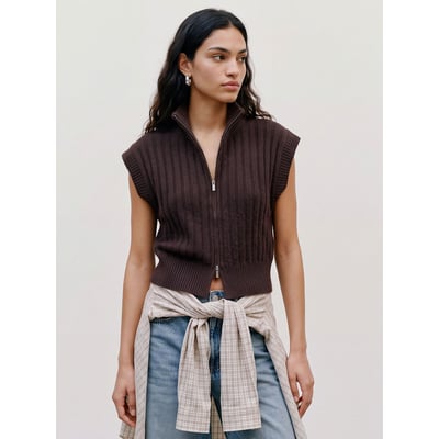 Gilet zippé à manches courtes VERO MODA