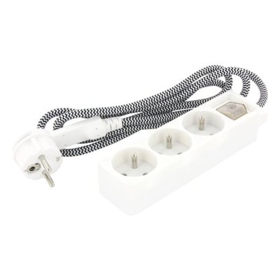 Bloc Multiprise 3 X 16a Câble Noir Et Blanc 1.5 M CHACON