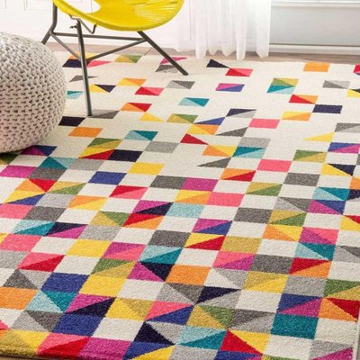 Tapis salon et chambre tissé motif géométrique BOUTIK UN AMOUR DE TAPIS