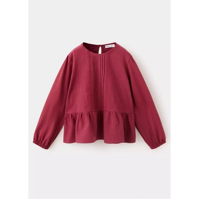 T-shirt à volants avec dentelle MANGO BABY