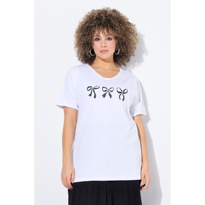 T-shirt oversize. Motif nœuds. Décolleté ULLA POPKEN
