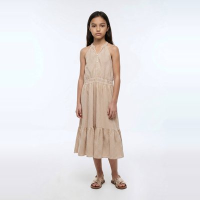 Robe longue à rayures en coton MONOPRIX