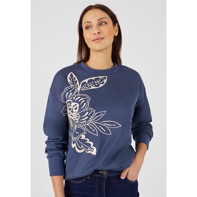 Sweat-shirt molleton brodé DAMART