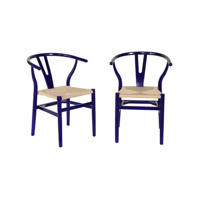 Chaise vintage bois de hêtre et cordes (lot de 2) CECILE SWEEEK