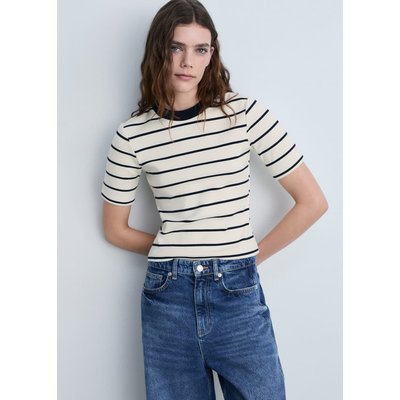 T-shirt coton à rayures MANGO