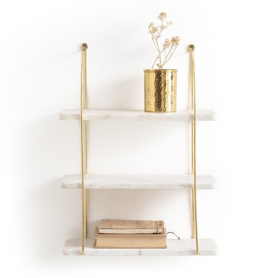 Scaffale da parete in marmo e ottone L40 cm, Fitia LA REDOUTE INTERIEURS