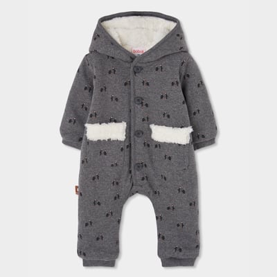 Grenouillère bébé garçon maille imprimé pingouins BOBOLI