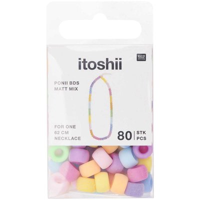Itoshii pack de 80 perles Ponii Mat mix RICO DESIGN