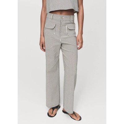 Pantalon rayé avec poches MANGO