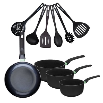 Batterie 1 poêle 24cm + 3 casseroles 16/18/20cm BRANDAO FACKELMANN