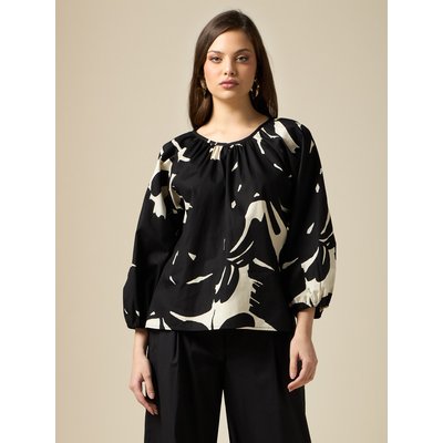 Blouse fantaisie en coton écologique avec broche OLTRE