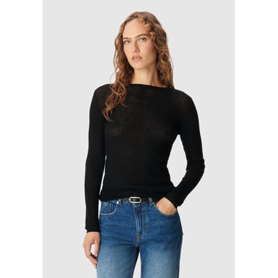 Pull col rond tricot fin 100% laine IKKS