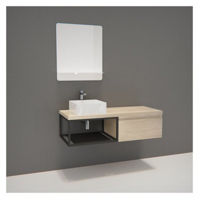 Meuble simple +vasque +miroir WILL MOB IN