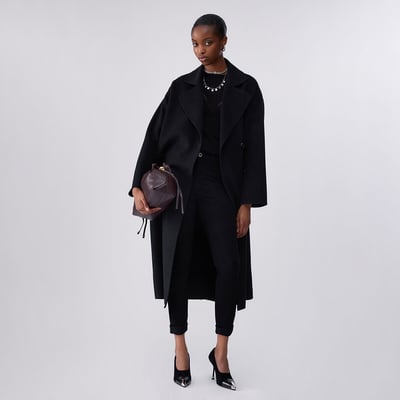 Manteau long oversize en laine LIU JO