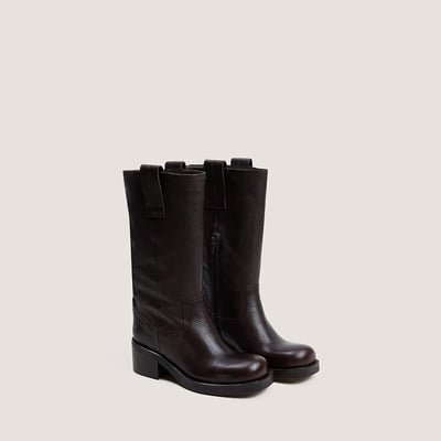 Bottes mi-hautes en cuir, BICHETTE JONAK