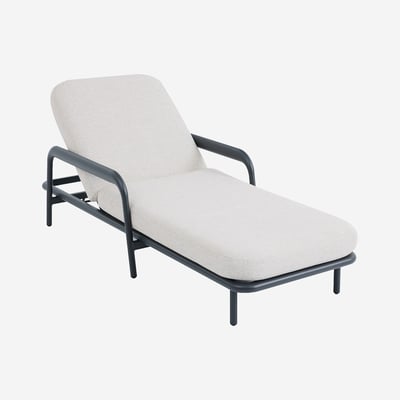 Bain de soleil en aluminium et tissu NAZARE HABITAT
