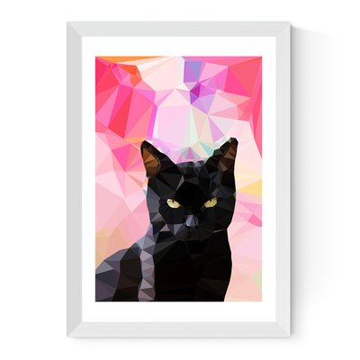 Black Cat by Studio Cockatoo Print EAST END PRINTS