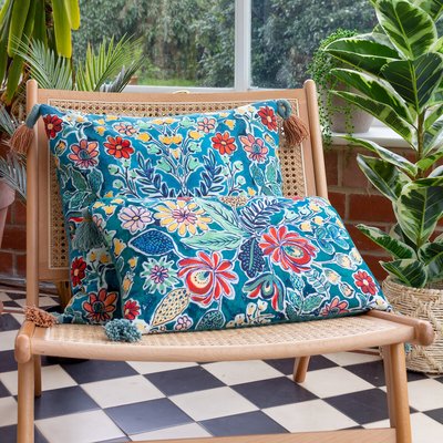 Adeline Floral Tasselled Cushion WYLDER