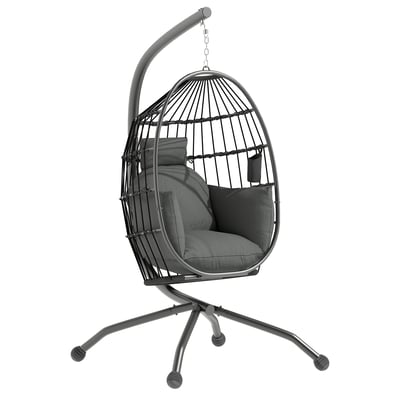 Fauteuil à bascule Acier Kaki OUTSUNNY