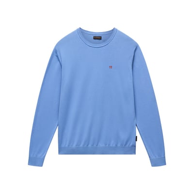 Sweat en coton bleu uni avec logo iconique et une coupe droite NAPAPIJRI